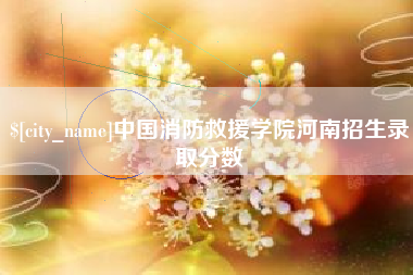 定州中国消防救援学院河南招生录取分数