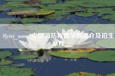 定州中国消防救援学院简介及招生章程