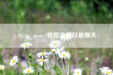 定州我国消防日是哪天