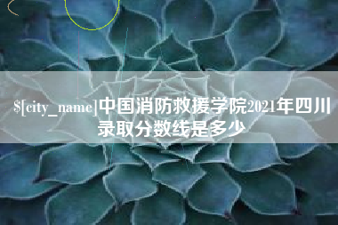 定州中国消防救援学院2021年四川录取分数线是多少