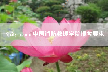 定州中国消防救援学院报考要求
