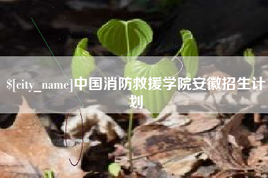 定州中国消防救援学院安徽招生计划