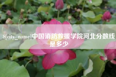 定州中国消防救援学院河北分数线是多少
