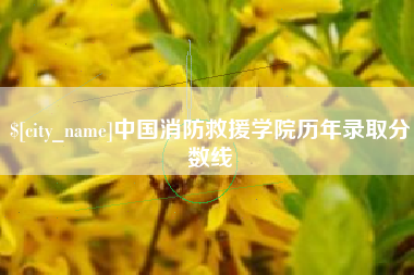 定州中国消防救援学院历年录取分数线