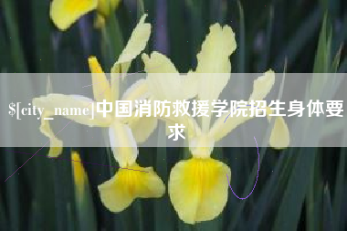 定州中国消防救援学院招生身体要求