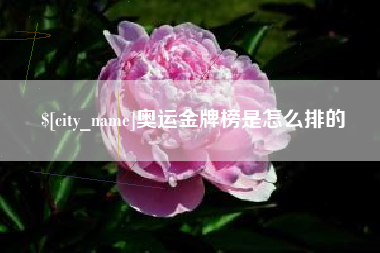 定州奥运金牌榜是怎么排的