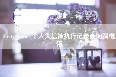定州个人失信被执行记录查询阚继伟