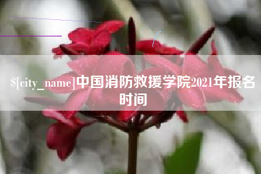 定州中国消防救援学院2021年报名时间