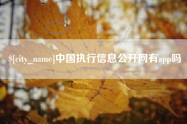 定州中国执行信息公开网有app吗