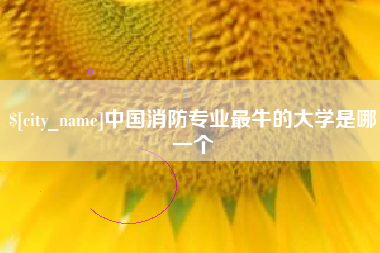 定州中国消防专业最牛的大学是哪一个