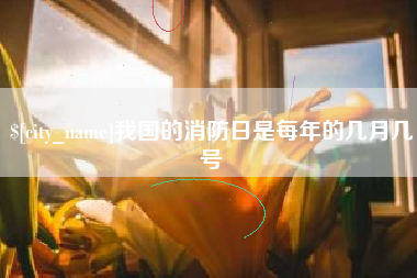 定州我国的消防日是每年的几月几号