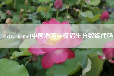 定州中国消防学校招生分数线代码