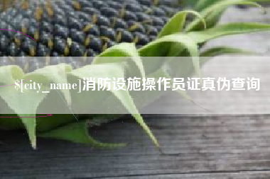 定州消防设施操作员证真伪查询