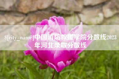 定州中国消防救援学院分数线2023年河北录取分数线