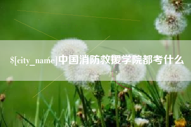 定州中国消防救援学院都考什么