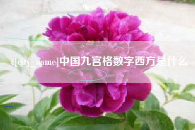 定州中国九宫格数字西方是什么