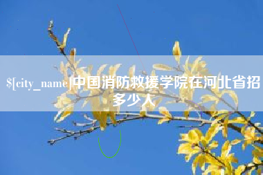 定州中国消防救援学院在河北省招多少人