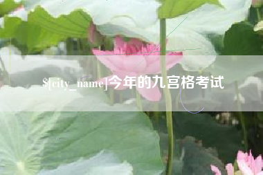 定州今年的九宫格考试