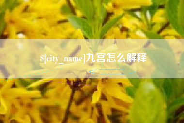 定州九宫怎么解释