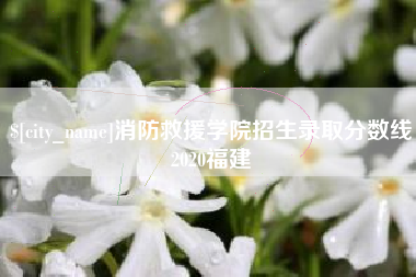 定州消防救援学院招生录取分数线2020福建