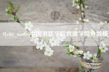 定州中国消防学院救援学院分数线
